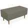 Kit 02 Puffs Decorativo Sala de Estar Cléo W01 Pés Palito 90 cm Corino Cinza - Lyam Decor