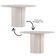 Mesa de Jantar 6 Lugares Redonda 135cm Verbena N01 Off White - Lyam Decor