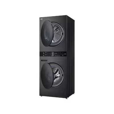 Lavadora e Secadora WK14BS6 WashTower 14kg TurboWash 360° AI ThinQ Black LG Inox / 110V