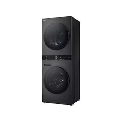 Lavadora e Secadora WK14BS6 WashTower 14kg TurboWash 360° AI ThinQ Black LG Inox / 110V