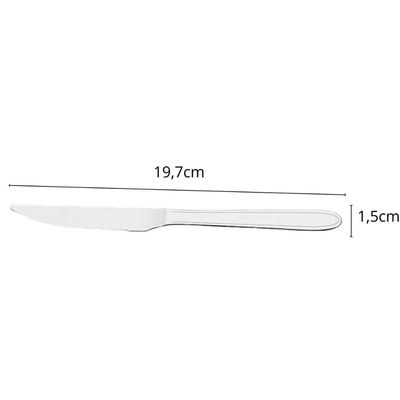 Jogo 12 Facas de Churrasco Serrinha Inox 19,7cm Brinox Siena