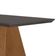 Mesa Para Sala De Jantar Aida 180cm Em Mdf E Vidro Grafite Imbuia Ripado Grafite
