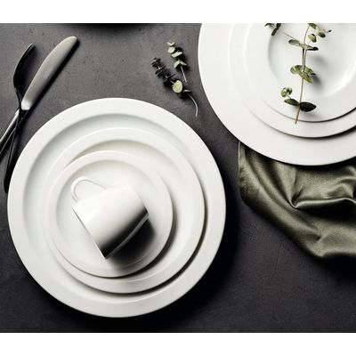 Jogo 20 Pratos Raso Jantar Laura Iguaçu Porcelana 25,5 cm Tramontina