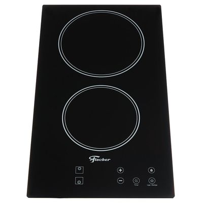 Cooktop Elétrico 2 Bocas Fischer com Touch Screen Vitrocerâmica 30004 Preto / 220V