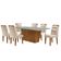 Mesa Aida 180cm Com 6 Cadeiras Carol Moderna Mobília Veludo Creme/off White/imbuia