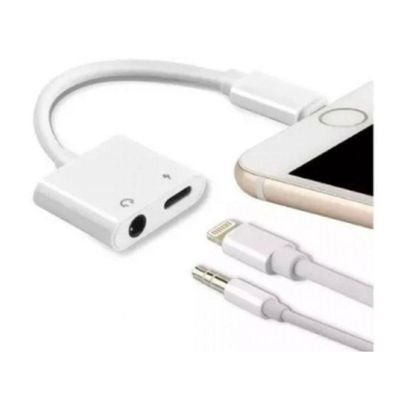 Adaptador Entrada Lightning Pra Fone, Ouvir E Carregar