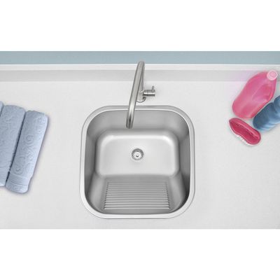 Tanque Encaixe Tramontina Hera 23 L Inox Acetinado 40x40 cm