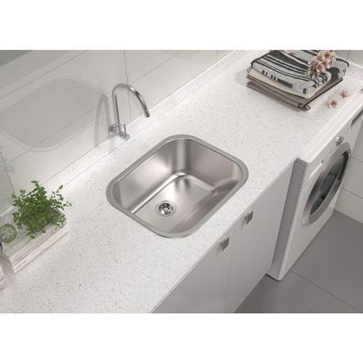 Tanque de Encaixe Tramontina Hera 30 L em Aço Inox Acetinado 50x40 cm
