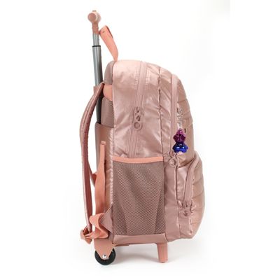 Mochila Up4you Juvenil De Rodinha Rosé - Luxcel