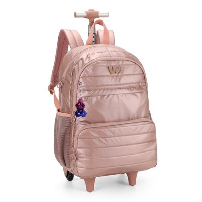 Mochila Up4you Juvenil De Rodinha Rosé - Luxcel