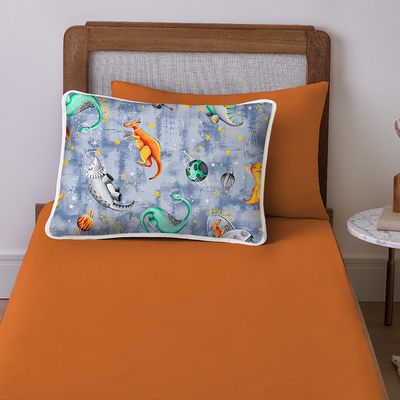 Jogo de Cama Lençol Solteiro Mymo 2 Peças Dinossauro - 100% Algodão