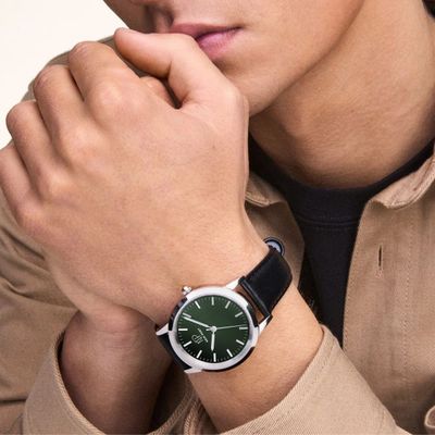 Relógio Masculino Elegante Prata Casual Clássico New Port