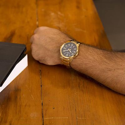 Relógio Seculus Masculino Ref: 44296gpsvda4 Casual Dourado