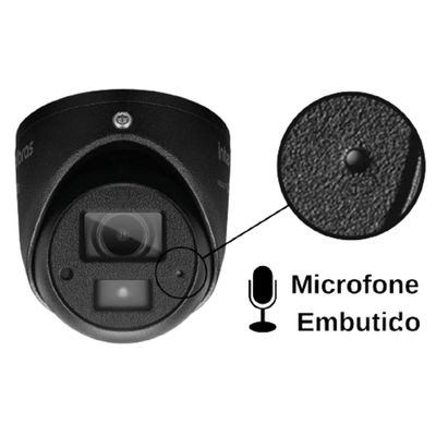 Kit Cftv 8 Cameras de Segurança Intelbras vhd 3220 C/ Audio Microfone Full Hd Dvr Mhdx 8ch