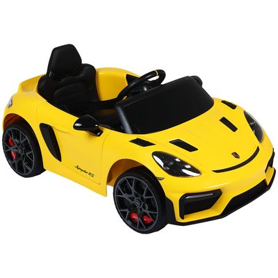 Carro Elétrico Infantil Porsche Spyder 718 Rs 12v Amarelo Bel Único / 12V