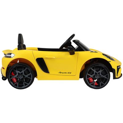 Carro Elétrico Infantil Porsche Spyder 718 Rs 12v Amarelo Bel Único / 12V