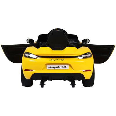 Carro Elétrico Infantil Porsche Spyder 718 Rs 12v Amarelo Bel Único / 12V