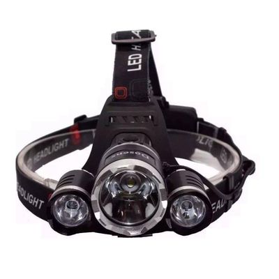 Lanterna De Cabeça Triplo Led Recarregável Profissional Com 3 Leds T6 Cree