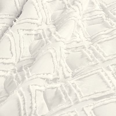 Kit Cobre Leito Colcha Adele Queen Dupla Face Micropercal 300 Fios 3 Peças - Branco Off White