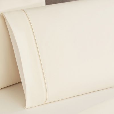 Jogo Cama Lençol Home Basic Casal 180 Fios c/ Ponto Palito 4 Peças - Palha