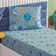 Jogo de Cama Lençol Carrosel Solteiro 02 Peças Infantil Estampado Divertido - Astronauta Azul