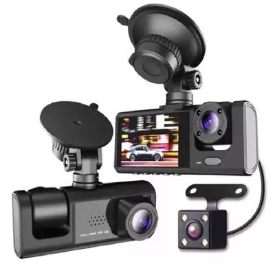 Câmera Monitor Veicular Dupla Frontal e Interna Para Uber Full Hd 1080p