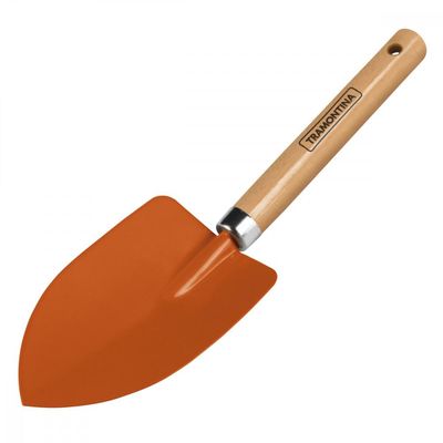 Pazinha Larga Metalica para Jardinagem Tramontina com Cabo de Madeira