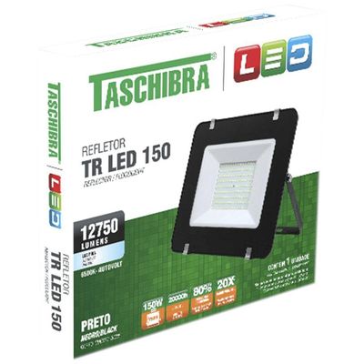 Refletor Tr Led Com 150 Watts 6500k Preto - 15030060-02 - Taschibra