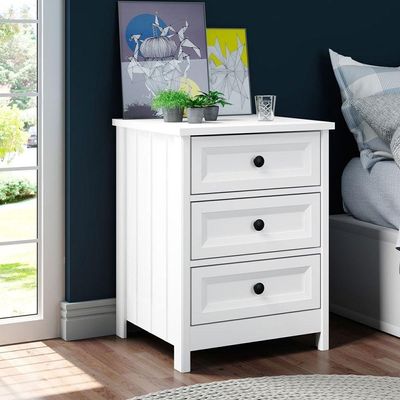 Comoda 6 Gavetas E 02 Mesas De Cabeceira 3 Gavetas Branco Dtall Branco