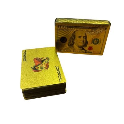 Cartas Baralho Dourado Impermeável 54 Cartas Jogo Poker Truco