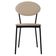 Cadeira Estofada Para Sala De Jantar Azuri Preto C01 Linho Areia - Lyam Decor