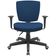 Cadeira de Escritório Executiva Office Base Giratória Preto Baixa Flexi P03 Poliéster Azul - Lyam
