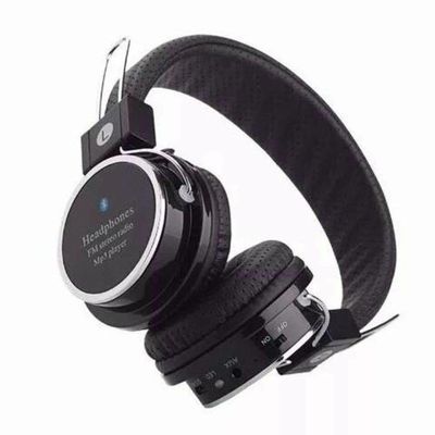 Fone De Ouvido Bluetooth Micro Sd Mp3 Rádio Fm Player - Preto