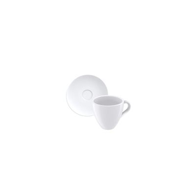 Conjunto Xícara e Pires de Expresso Tramontina Paola em Porcelana 95 ml 2 Peças