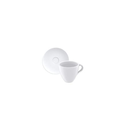 Conjunto Xícara e Pires de Expresso Tramontina Paola em Porcelana 95 ml 2 Peças