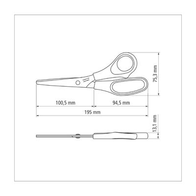 Kit 6 Tesoura uso geral 7"
