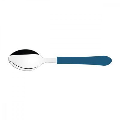 Colher de Mesa Tramontina Leme com Lamina em Aço Inox e Cabo de Polipropileno Azul Oceano