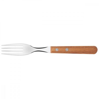 Conjunto de Garfos de Mesa Tramontina Dynamic com Laminas em Aço Inox e Cabos de Madeira Natural 3 Peças