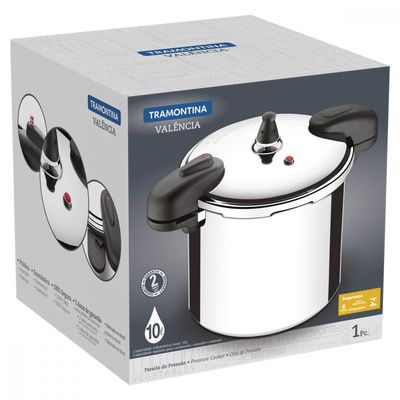 Panela de Pressão Tramontina Valencia em Aluminio Polido 24 cm 10 L
