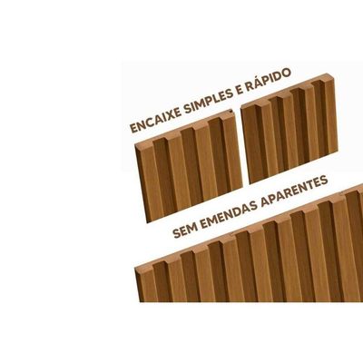 Painel Quarto P- Tv Ripado 40cm Nature Fosco - Linea Brasil