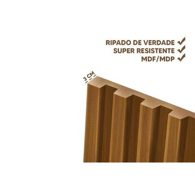 Painel Quarto P- Tv Ripado 40cm Nature Fosco - Linea Brasil