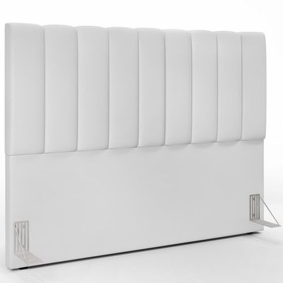 Kit Cabeceira Cama Box Casal Queen 160cm Com Calçadeira Baú Dália W01 Facto Branco - Lyam Decor