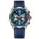 Relógio Masculino Quartzo Com Cronógrafo á Prova D'agua Com Pulseira Em Nylon Azul Prata