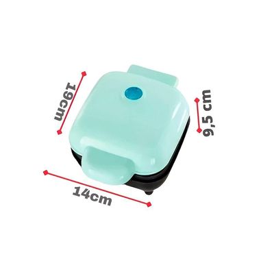 Mini Máquina De Waffle Quadrada Elétrica Antiaderente