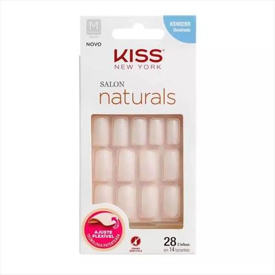 Kiss Ny Unha Salon Natural Médio Quadrado