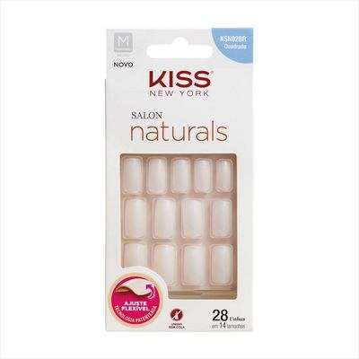 Kiss Ny Unha Salon Natural Médio Quadrado