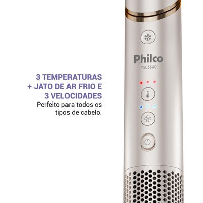 Secador de Cabelos Philco 4 em 1 Dobrável Motor BLDC PSC3500 127V