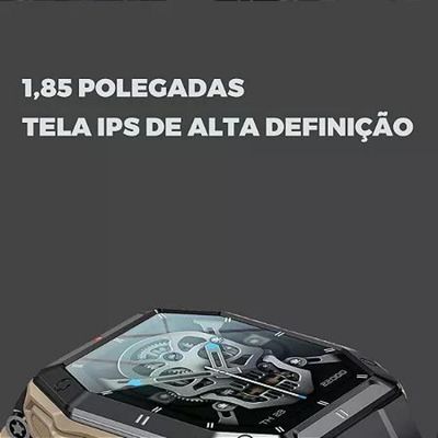 Smartwatch com Monitor Cardíaco - Preto - Verde