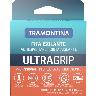 Fita Isolante Classe A 0,18x19 mm Tramontina Preta 20 m