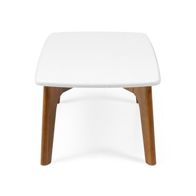 Mesa de Centro Retangular Moby Branca e Garapa